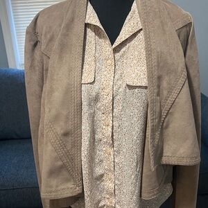 Suede Tan Cropped Jacket